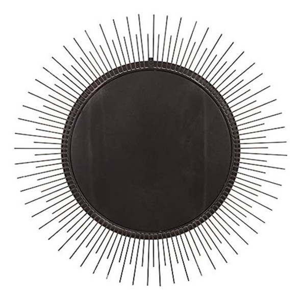 Patton Wall Decor Brushed Silver Sunburst Wall Accent Mirror 1