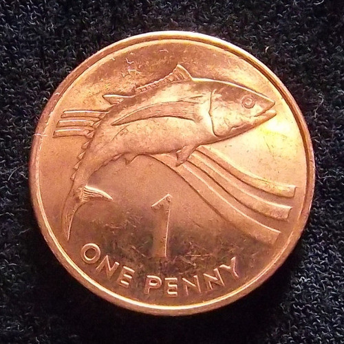 Santa Helena 1 Penny 1997 Sin Circular Pez Atún 0