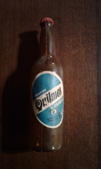 Quilmes Cristal Cerveza Plastico Duro Botellita Miniatura 0