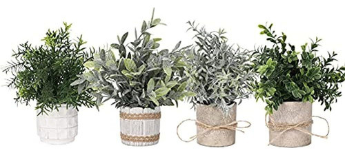 Topiarios Artificiales Plantas Y Flores, 4 Piezas Mini Plant 0
