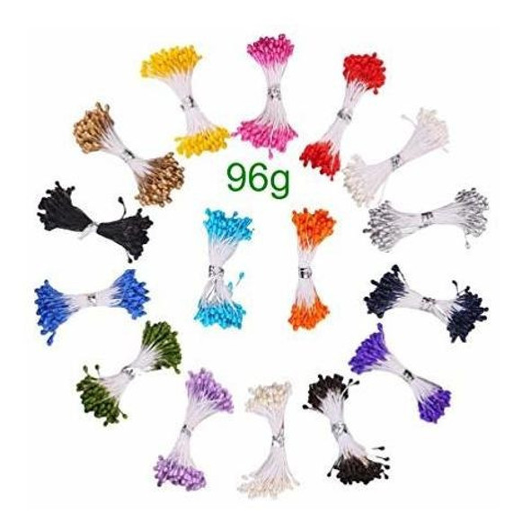 Estambres Para Artesania 16 Colores (1360u) 3mm 1