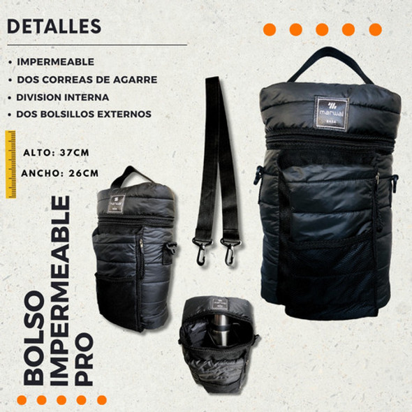 Set Mate Imperial Cuero Bolso Impermeable + Termo + Bombilla 1
