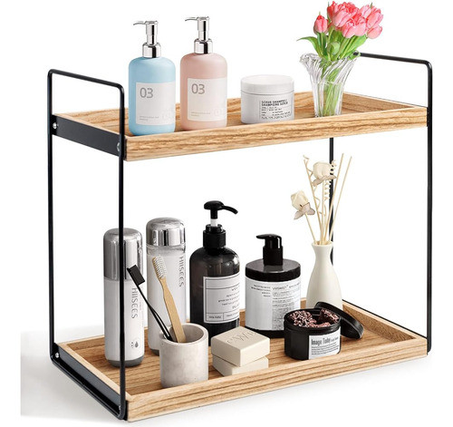 Fufubay Organizador De Encimera De Baño De 2 Niveles, Organi 0