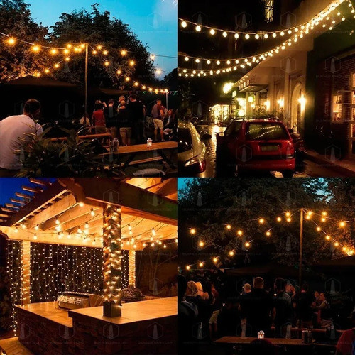 Guirnalda Luces Deco Tira 30 Mts Con Lamparas Led 1w Opal 1
