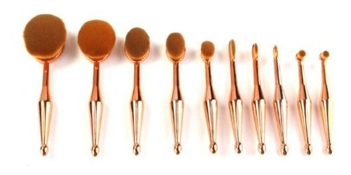 Maquillaje Pinceles 10pcs Conjunto Sirena Oval Fundación Cos 1