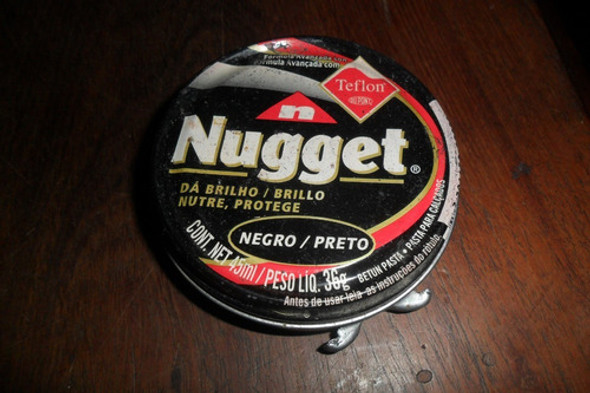 Nugget Negro Preto Teflonpomada Calzado Antigua Lata Latita 0