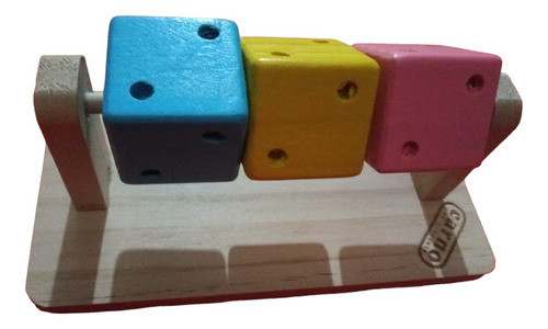 Juguete De Madera Con Dados  Para Roedores Topitos Y Ratones 1