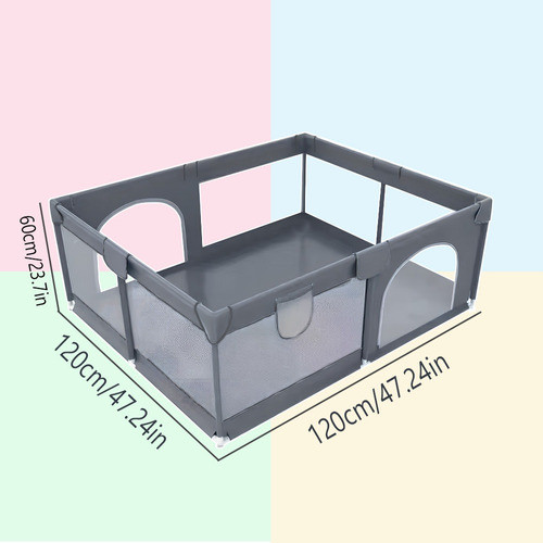 Cercadinho Bebê Grande Infantil 120x120cm Portátil Dobrável 1