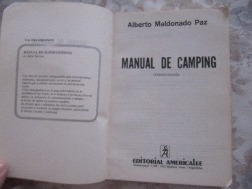 Manual De Camping - Alberto Maldonado Paz 1