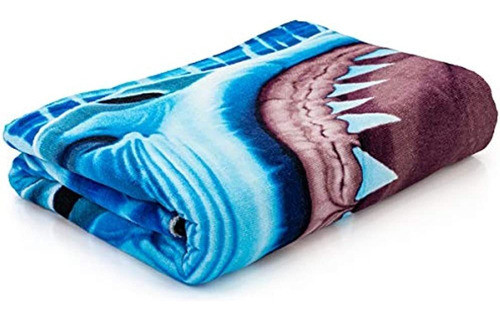 Gran Tiburón Blanco Dientesducha Toalla De Playa 1