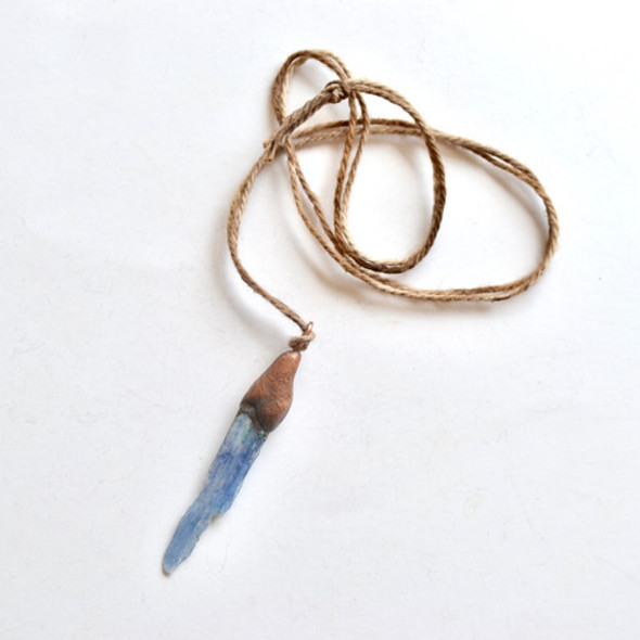 Colgante Cianita Azul, Piedra De La Intuicion, Anti Estress 1 Colgante Cianita Azul, Piedra De La Intuicion, Anti Estress 1