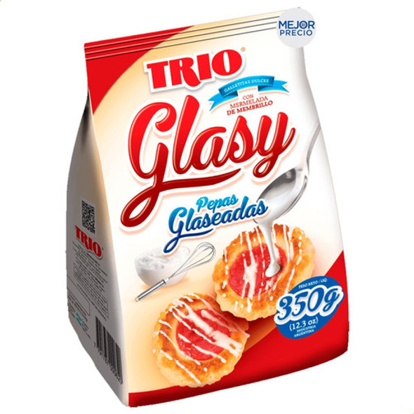 Galletitas Pepas Trio Glasy Dulces Mejor Precio - Pack X12 1