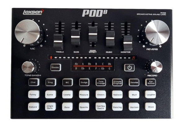 Mixer Bluetooth Portátil Lexsen Pod8 Interfaz Usb Mic Cel Pr 0