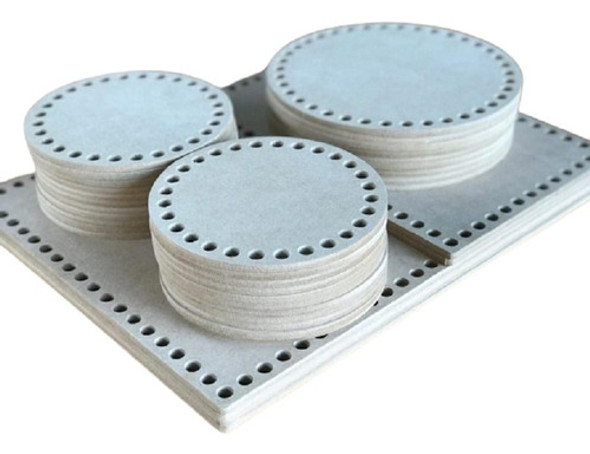 Base En Mdf De 5,5mm! Crochet Totora Lana Cordon 20cm X 10 U 0