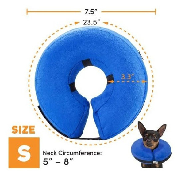 Collar Inflable S Protector P/ Mascota Collarin No Tapa Vist 1