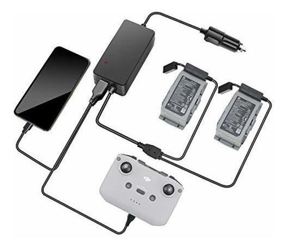 Cargador De Coche Para Dji Air 2s, Mavic Air 2 Drone Y Mando 0