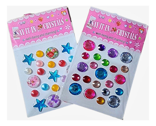 20 Planchas Gemas Autoadhesivas Juguete Piñata Souvenir 0