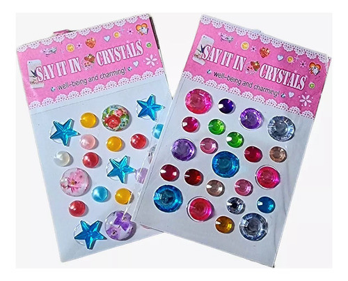 20 Planchas Gemas Autoadhesivas Juguete Piñata Souvenir 1