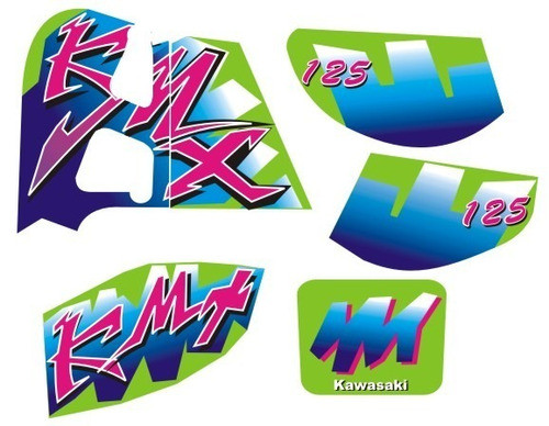 Calcos Para Kawasaki Kmx Tanque Y Mascara 0