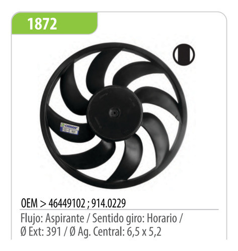 Paleta De Ventilador Ford Focus Mk2 / Mk3 2009 - 2018 1