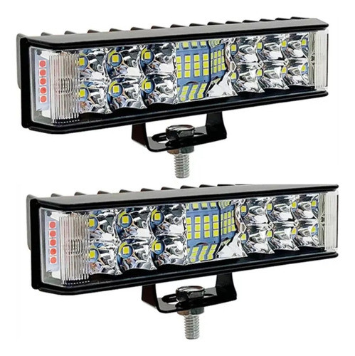 Faro Led Muy Potente Con Luz Alta Blanca Y Flash Ambar X 2 0