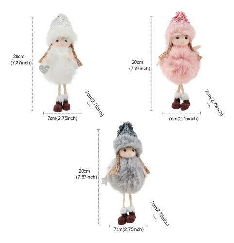 Fzbnsrko 3 Piezas Con Dije De Muneca De Angel De Navidad, Ad 1