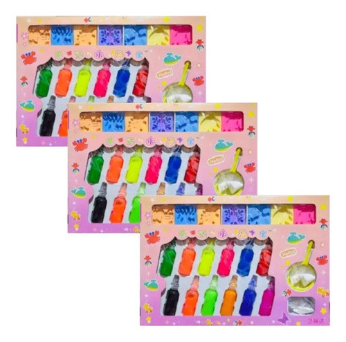 Juego Set Crear Amansalocos De Gel Squishy Magico 12 Colores 1
