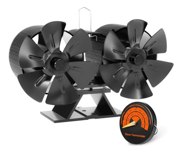 Jossacolar Ventilador De Estufa De Leña, Motor Dual, Venti. 0