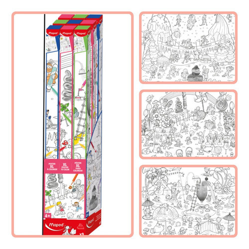 Lamina Poster Para Pintar Colorear Maped Gigante 80 X 100 Cm 1