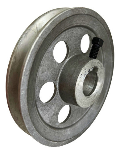 Polea Aluminio A140 Mecanizada Eje 24 Chaveta 8 C/prisionero 0