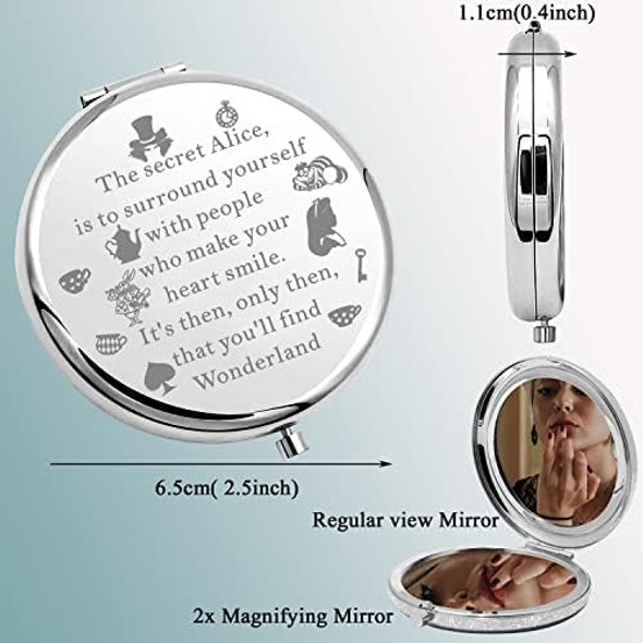 Espelho Compacto Maofaed Wonderland Wonderland Gift Cartoon 1