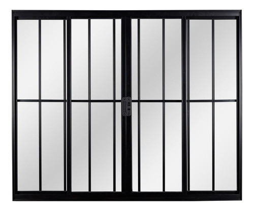 Janela De Alumínio De Correr 100x150x8cm 4 Folhas Vidro Wt 0