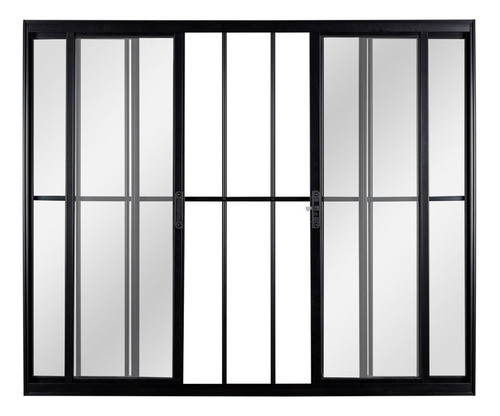 Janela De Alumínio De Correr 100x150x8cm 4 Folhas Vidro Wt 1