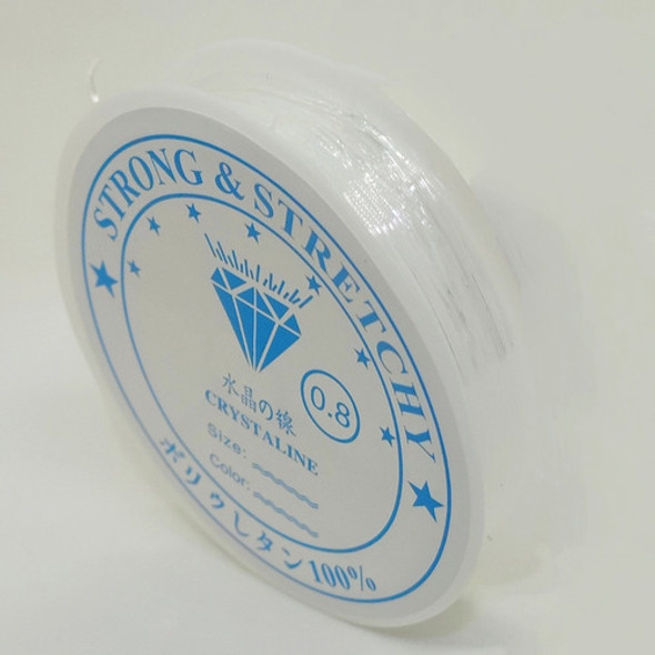 Tanza Elástica Transparente 0,8mm 6,5mts Armar Bijou 1