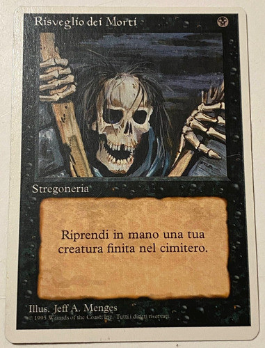 Cartas Magic Risveglio Dei Morti - Stregoneria 1995 Mtg Nps 0