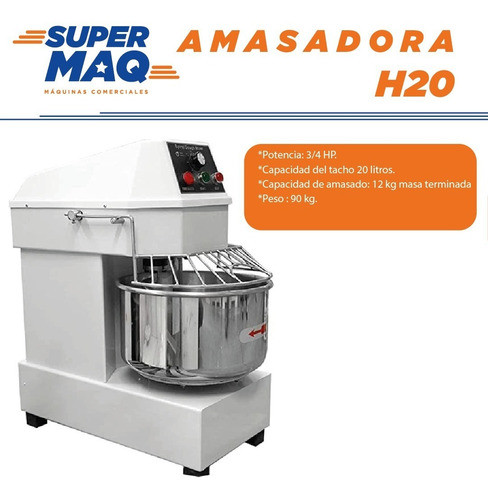 Amasadora Comercial 20 Litros Reversa Y Timer. S-maq 1