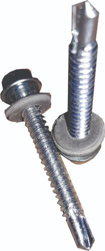 Tornillo Para Techo 14 X 50 Punta Mecha Flange Arandela 1200 0