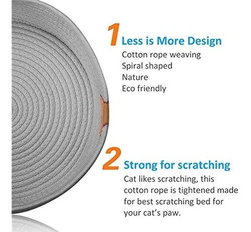 Canasta De Cama Para Gatos Nido Cuerda De Algodon Redonda T 1