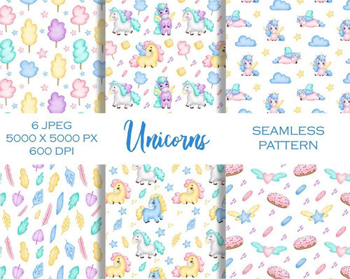 Papeles Digitales Unicornios Pasteles Is39 1