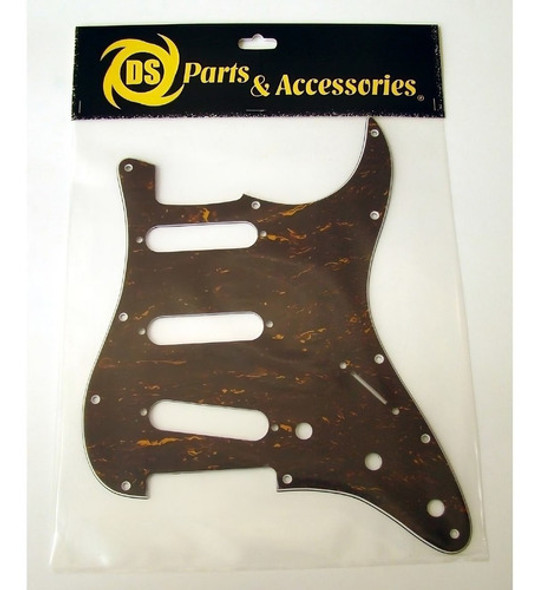 Pickguard Stratocaster S-s-s 3 Capas Ds Parts Rojo Tortoise 0
