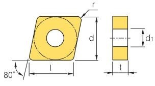 Pastilla Inserto Para Torneria Cnmg120408-ha Korloy 1