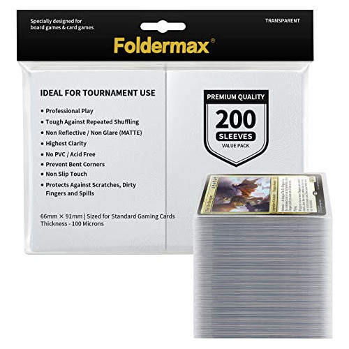 200 Fundas Transparentes Cartas Coleccionables Profesional 0