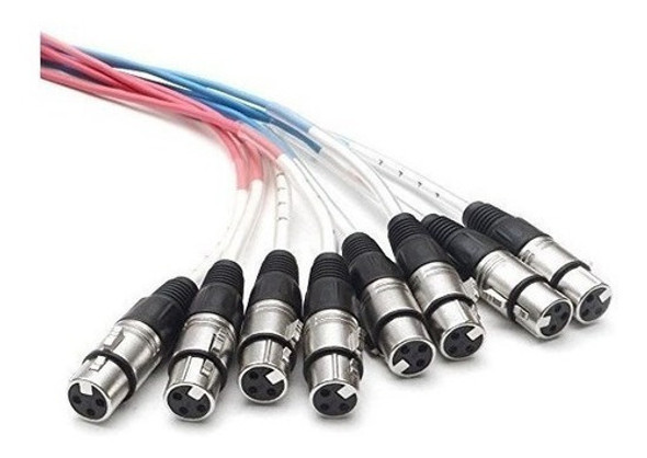 Sísmica Canal De - 8 De Audio Xlr Serpiente - 15 Pies De Cab 1