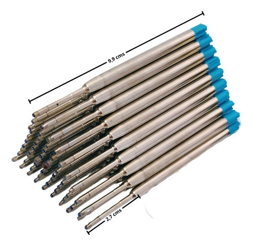 Carga Para Caneta Refil Azul/preta Parker 1mm 100 Unidades. 1
