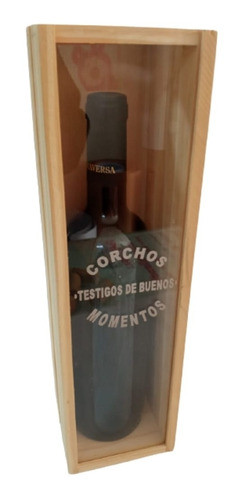 Caja Personalizada Para Botella De Vino/ Alcancía De Corchos 1