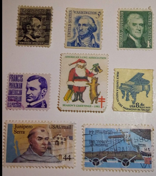 Estampillas Estados Unidos Usa Lincoln Washington Y Otros 0