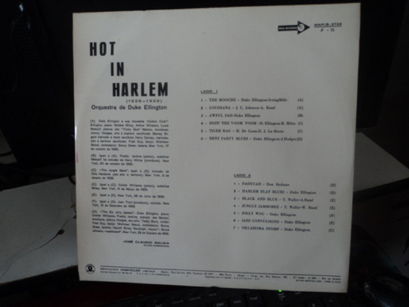 Lp Duke Ellington-hot In Harlin-seminovo++++veja 1