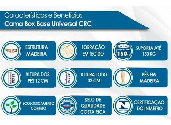 Cama Box Base King Sommier Rústico Bege (193x20)paropas 1