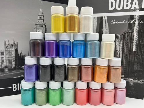 24 Pigmentos Em Pó Mica Para Resina Epóxi 10g Artesanatos 1