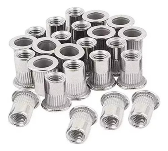 Remache Roscado Tuerca Aluminio M4  Cabez Ancha X 50 Guiller 1